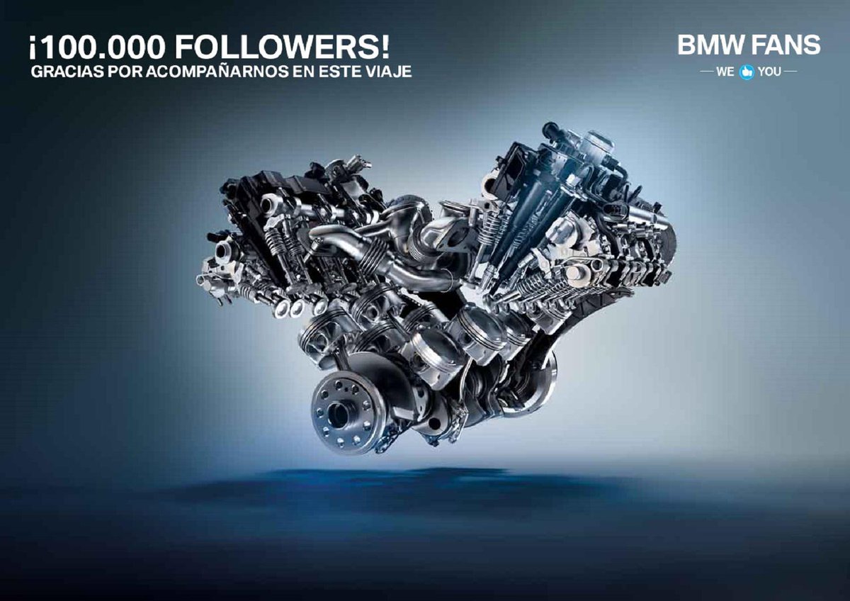 BMWGroupEspana's tweet photo. ¡@BMWEspana supera los 100.000 seguidores en Twitter! #BMWGroupEspaña sigue creciendo :) http://t.co/k8RurNL6CT http://t.co/KWJZXsRJqJ