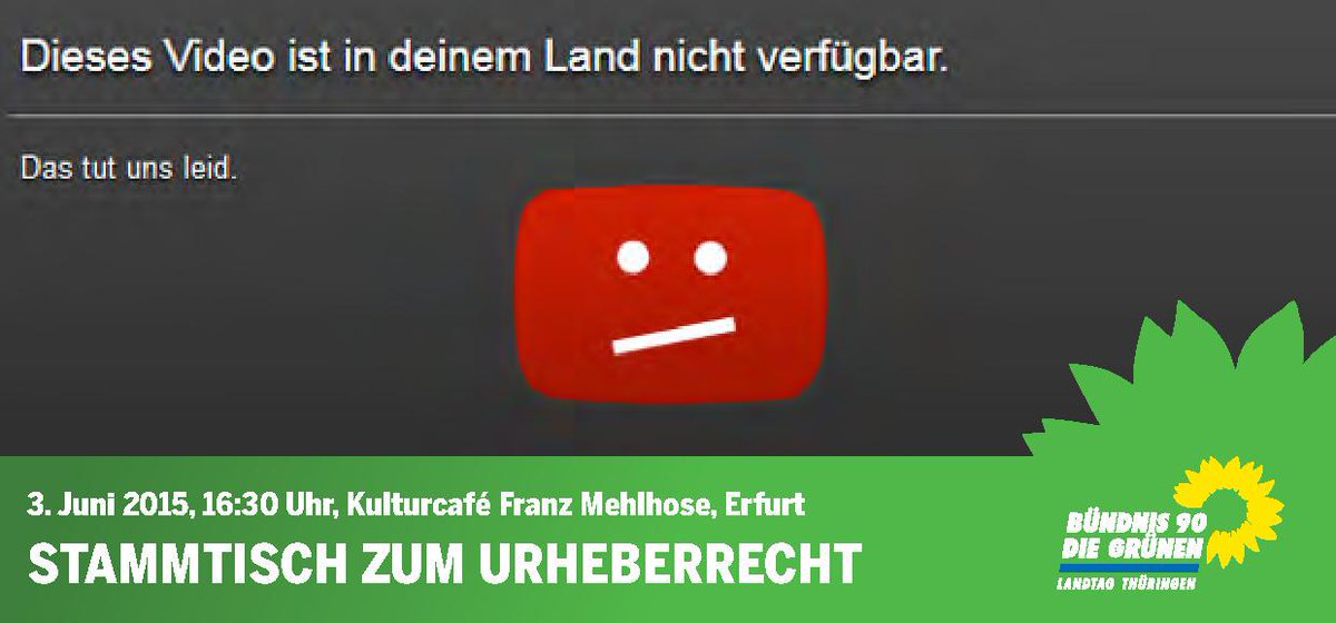 !TIPP! GRÜNER Stammtisch zum #Urheberrecht mit <a href="/henfling_m/">Madeleine Henfling</a> &amp; <a href="/Senficon/">Felix Reda</a> am 3.6.15 ab 16:30 Uhr im #FranzMehlhose