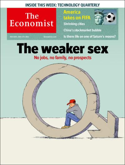 The weaker sex. Blue-collar men in rich countries are in trouble. Our cover in Europe&America. econ.st/1J8784c