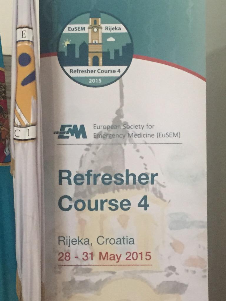 gregorprosen's tweet photo. Pleasent day starting at #EuSEM #RefreshCourse in #Rijeka - trauma lect now http://t.co/MTABwKxC0Q