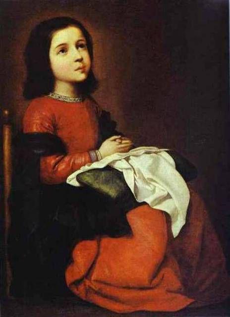 @guillermosolana @museothyssen <a href="/MarBorobia/">Mar Borobia</a> <a href="/_Eugenia_Alonso/">María Eugenia Alonso</a> 1985 Russian Stamps, "The Young Virgin Praying" #Zurbaran