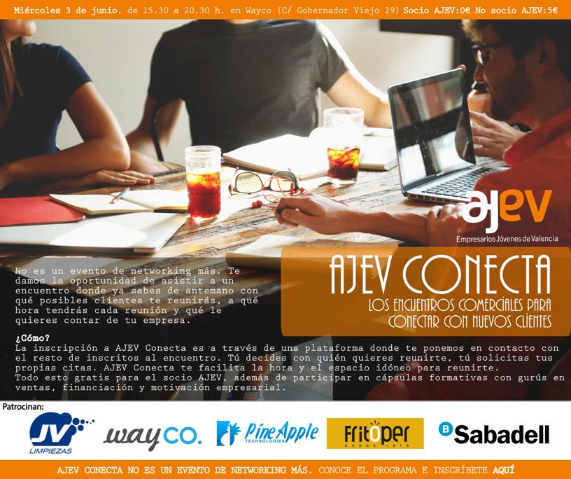 AJEValencia's tweet photo. Los patrocinadores q hacen posible #AjevConecta  @JVLIMPIEZAS @waycoideas @bancosabadell @PineAppleWeb #Fritoper http://t.co/xGMKy2C0oy