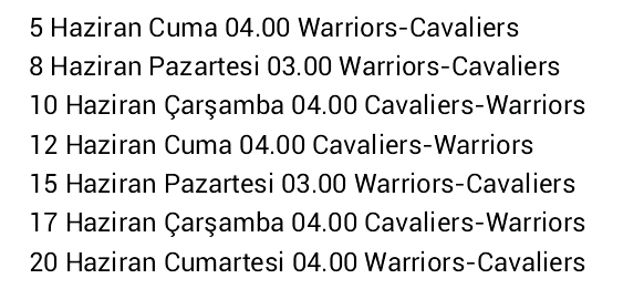 telespor's tweet photo. İşte Final programı. http://t.co/YU1GnSvEFj