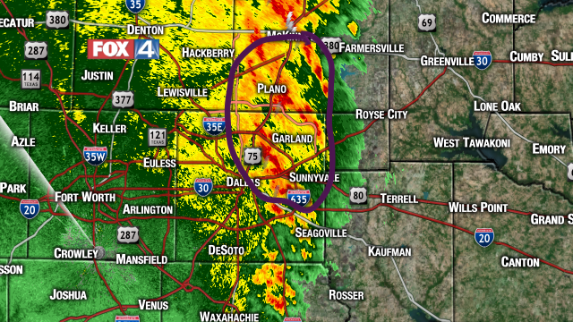 4:25: Flash Flood EMERGENCY NE Dallas, S Collin Co...as 6-8" of rain has fallen. Do NOT travel in these areas.