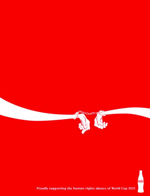 UberFootbalI's tweet image. Anti-logos have been made to urge sponsors to withdraw from the Qatar 2022 World Cup.