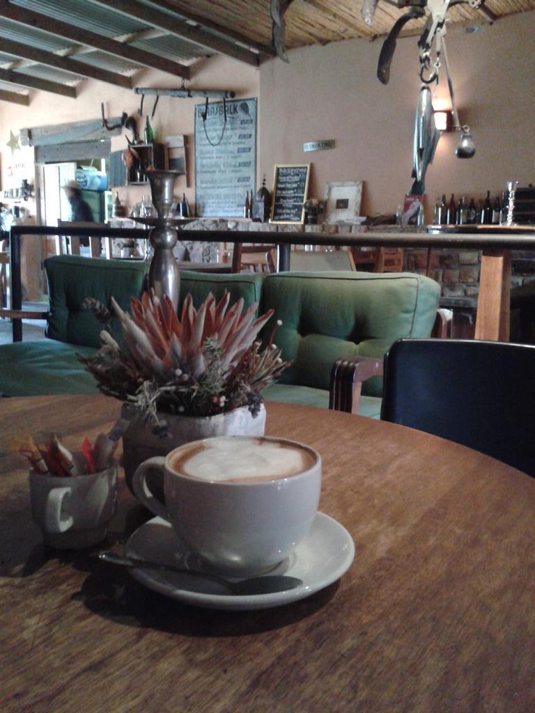 leighking77's tweet photo. Enjoyed a decent #coffee &amp; rocked out to 70's jams at Botrivier Hotel while waiting for hubby #toughlife http://t.co/KoOdkK84LW