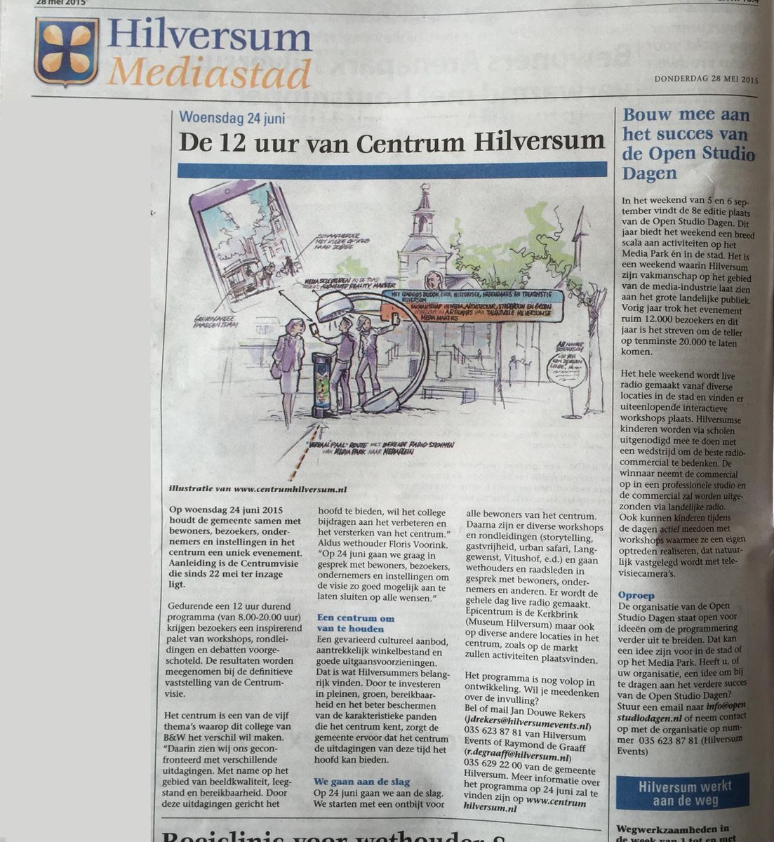 hermandummer's tweet image. Cool. Aandacht voor 2 projecten van @_EventsBusiness in de krant van 28 mei. @mediastad