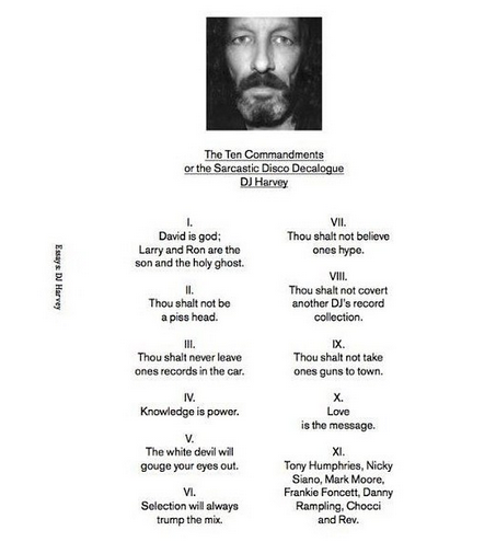 WildernessHQ's tweet photo. The Ten Commandments of DJing - according to valley headliner DJ Harvey x #dresstosweat #valleymagic #wildthings http://t.co/kJ4PvCT0Hp