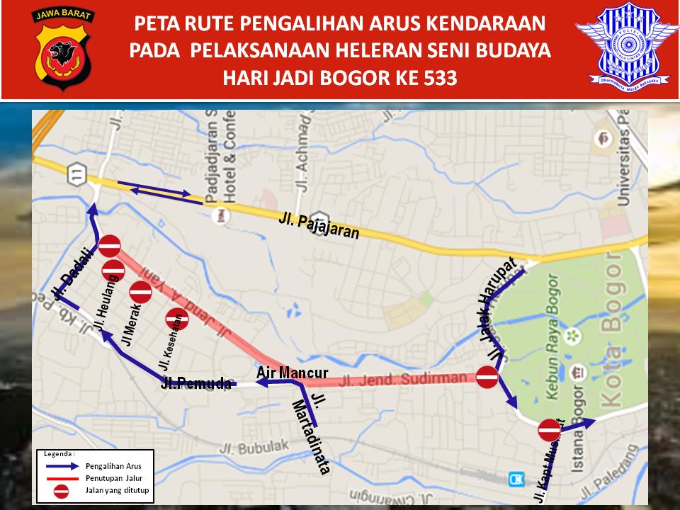 PemkotaBogor's tweet photo. Bogorian masih bingung dgn pengalihan arus lalin Helaran? Nih mimin kasih peta yg udah dirilis oleh @PolresBogorKota http://t.co/KZzhmpMAUV
