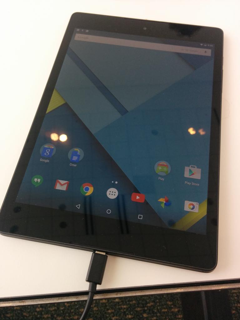 vrvillar's tweet image. Listo el Nexus 9 #gift #GoogleIO2015