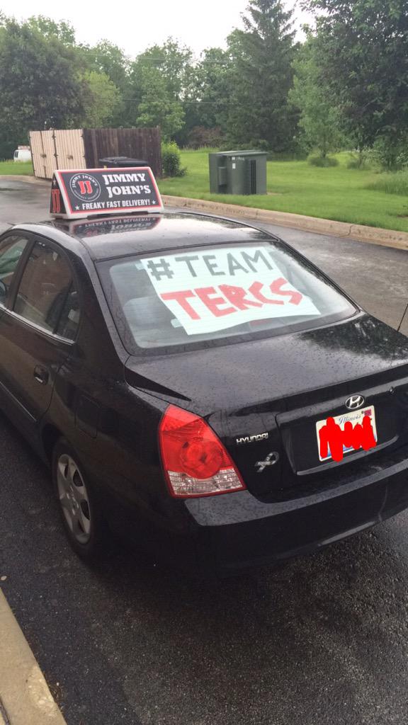 Jjpayne11's tweet photo. @jimmyjohns is #TeamTercs so you should be too @TheEllenShow!!!
#TeamTercs http://t.co/kIgN0gtwH0