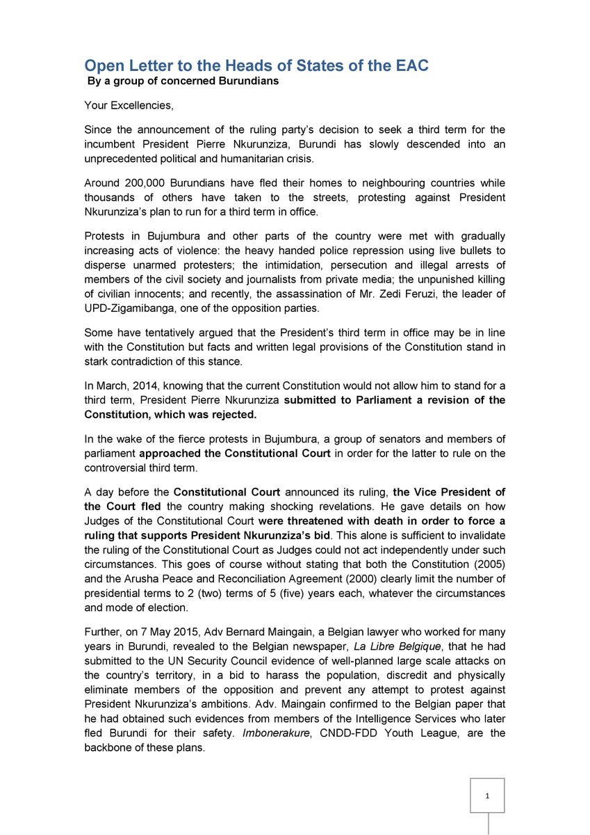 Burundians's tweet photo. #Burundi #EACSummit #Noillegal3rdTerm #BurundiansCall @foreigntanzania @ForeignOfficeKE @RwandaMFA @UgandaMFA http://t.co/8KurmLRzQY