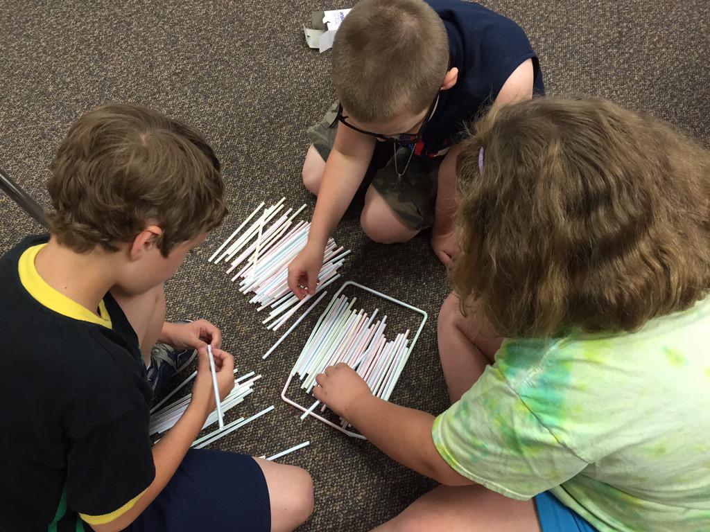 caseymccrady's tweet photo. Challenge Day! @NoblNorth #STEM #Teamwork #MarshmallowChallenge #StrawTower http://t.co/WE1YPr2OqB