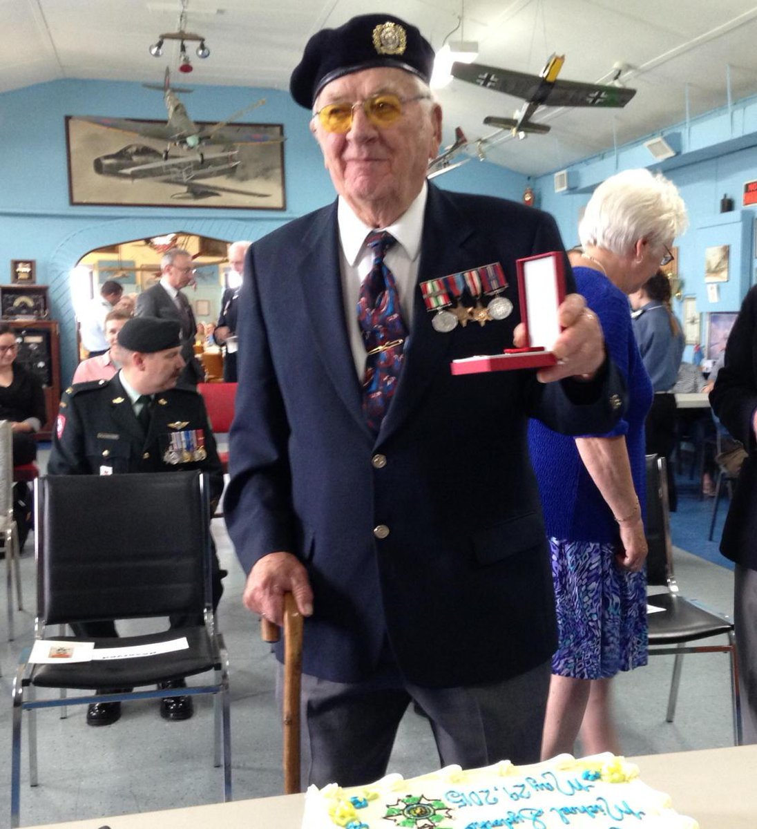 CTVLondon's tweet photo. 91 year old WW 2 vet Michael Sydorko with his Legion of Honour France medal. http://t.co/e2OxihfwBy