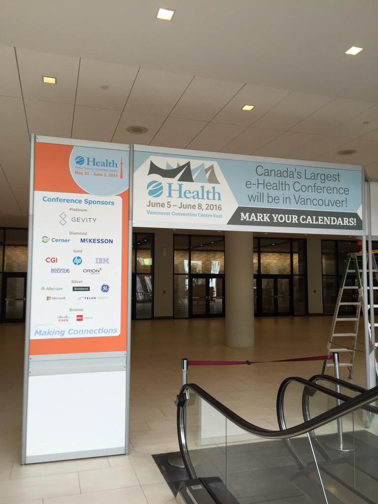 aarontmiddleton's tweet photo. Just arriving at the eHealth Conference and tradeshow! http://t.co/kAyJnh7eFj