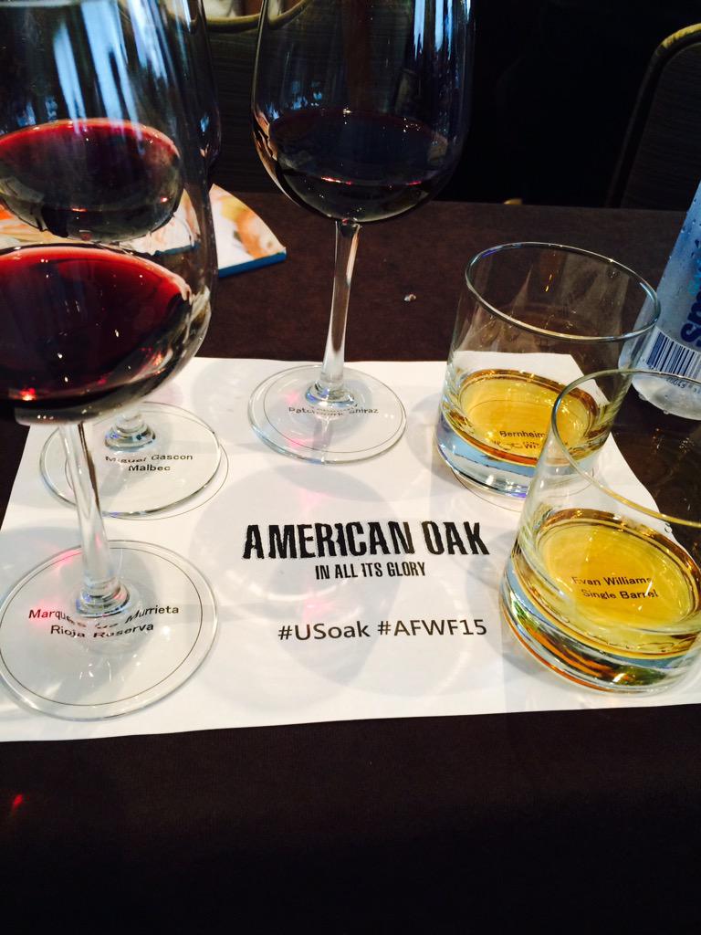 juliemdalton's tweet photo. #Bourbon and #Rioja for #breakfast @ATLFoodAndWine and @chauneuf #USoak #AFWF15 http://t.co/fGDGUMcknH