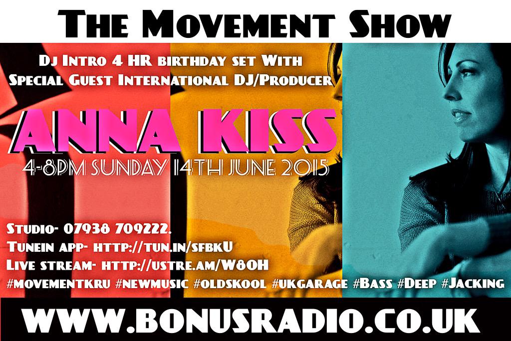 IntroDjLondon's tweet photo. Warning... Don't miss my birthday show. 2 big Guest's 1 Show, #itsamovementthing @AnnaKiss & Oggie #movementkru http://t.co/V5varNBeeu