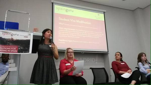 laguirihabla's tweet photo. What a great @SpainGuruES event w/ @shaheensamavati @exanimotina @AinhoaManero #residencia #visas #Spain #SpainWork http://t.co/7BtaFpPJmH