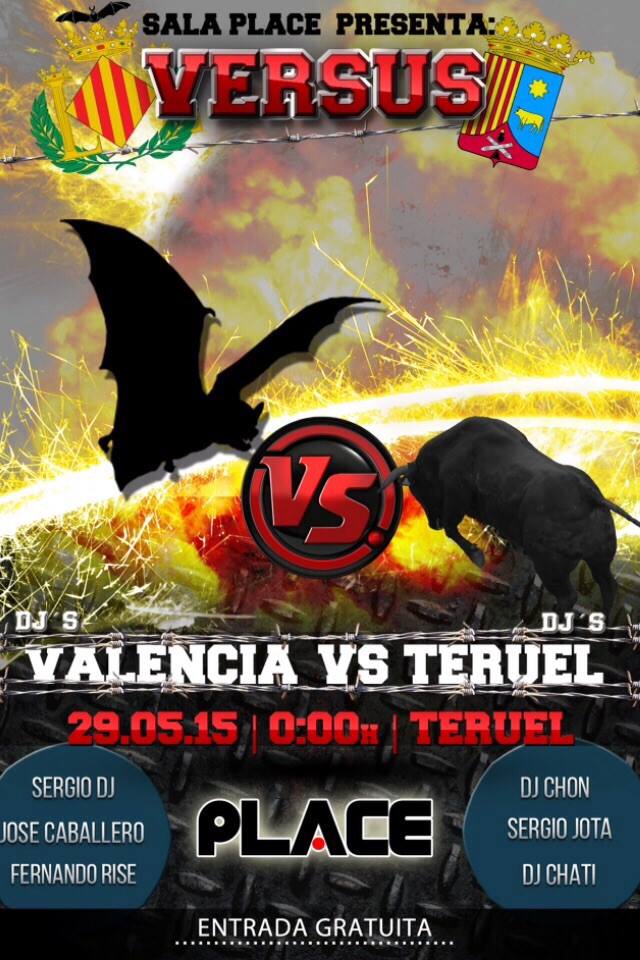 Hoy batalla de Deejays en Place #Teruel. Sergio DJ, José Caballero y Fernando Rise vs DJ Chon, Sergio Jota y DJ Chati