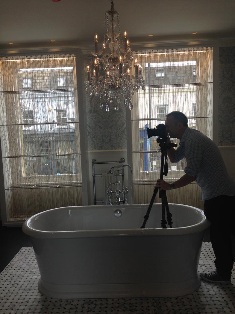 westonebathroom's tweet photo. Shooting our NEW #Chelsea showroom - very excited for the launch #under2weeks @paullmcraig http://t.co/xWOKJGAy0B
