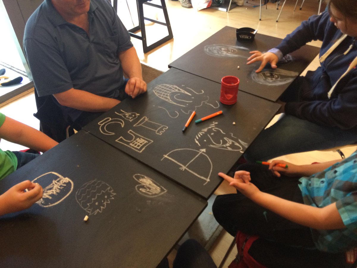 presentsqueen's tweet photo. Chalking good fun at @MammaWhites  waiting for pancakes http://t.co/bJiwFIRQnv