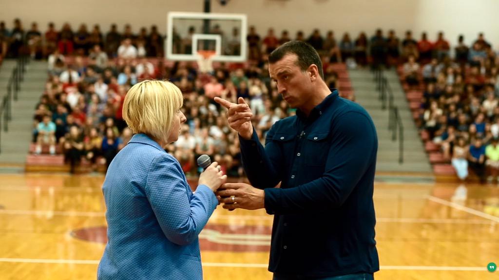 Stavenski's tweet photo. 5-11-15 @c_herren at #parkland event via PHS Prod &amp; Dir class. Awesome!@HerrenProject @THPpurple @PHSMiddayNews http://t.co/6wjiYPPcwA