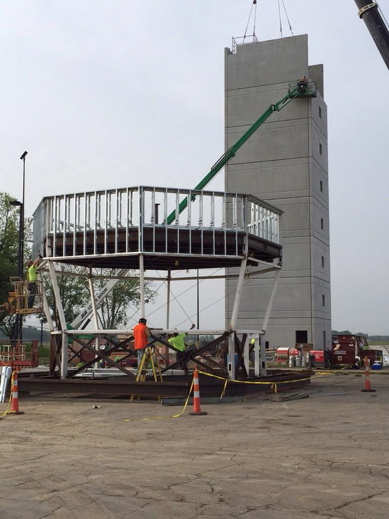 RickIntlAirport's tweet photo. Construction of the new air traffic control tower at #Rickenbacker is moving along nicely! #aviation http://t.co/8FeR7ZXFXE