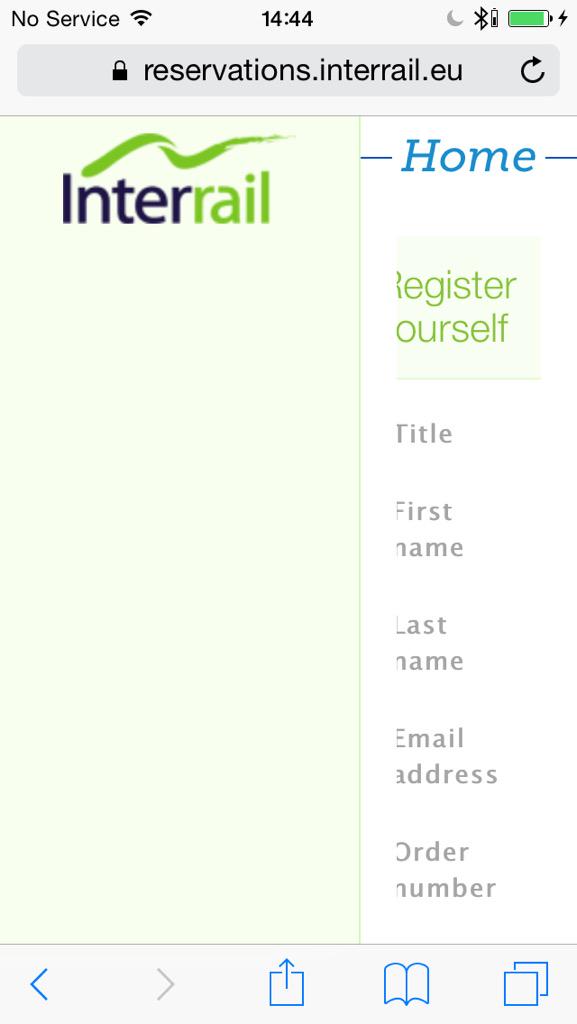 's tweet image. @Interrail amazing iPhone friendly website! #NOTMOBILE #BadWebDesign