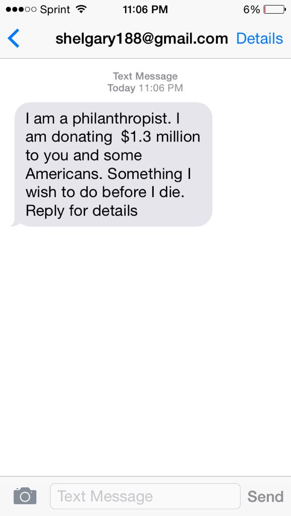 Dan_Schuster's tweet photo. @molls411 Got that same email! 😂 http://t.co/J8CaxklRt5