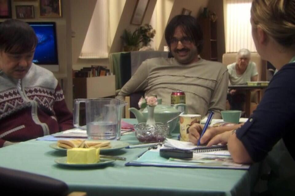 DerekTVShow's tweet photo. "Just shat myself. Meeting's over." #Derek http://t.co/9wpgy1a37O