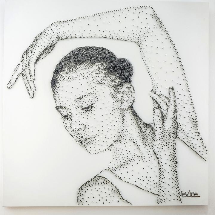 artistMagency's tweet photo. Truly amazing art by @levine_art using up to 50,000 nails in his work. #amalife http://t.co/oepxqXfvmL