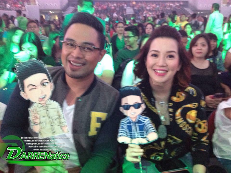 ILoveDarrenWW's tweet photo. Spotted Maam Kris Aquino and Mr. jed Madela!! 
DARRENat14 MoaArena
#DBirthday Concert.. http://t.co/bZdAeTDCu2