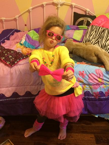 I have an 8 year old in the house now :). Proud she can rock the 80s and likes Happy birthday K! 