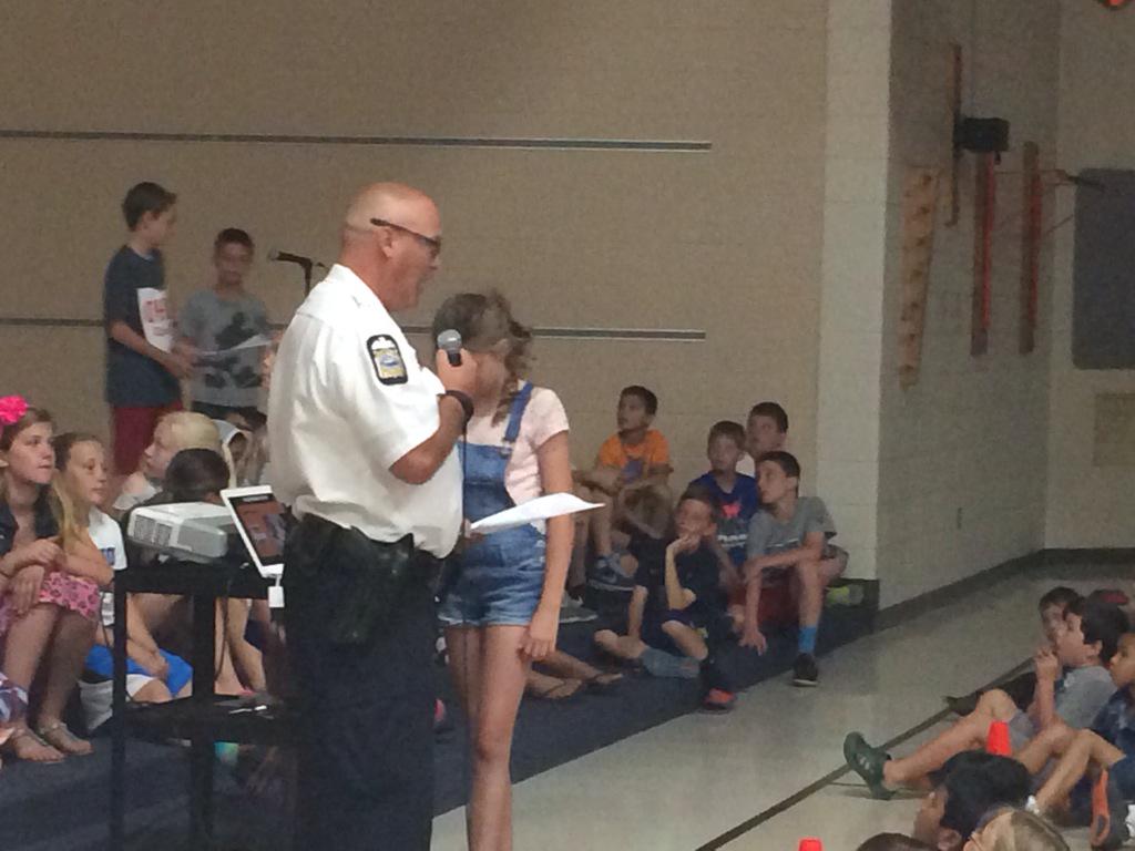 NorElem_Media's tweet photo. @NorwichElem @Music_Norwich wrapping up a great year! officer Miles shares how he uses #corevirtues in his job #proud http://t.co/aiFqXjoJxJ