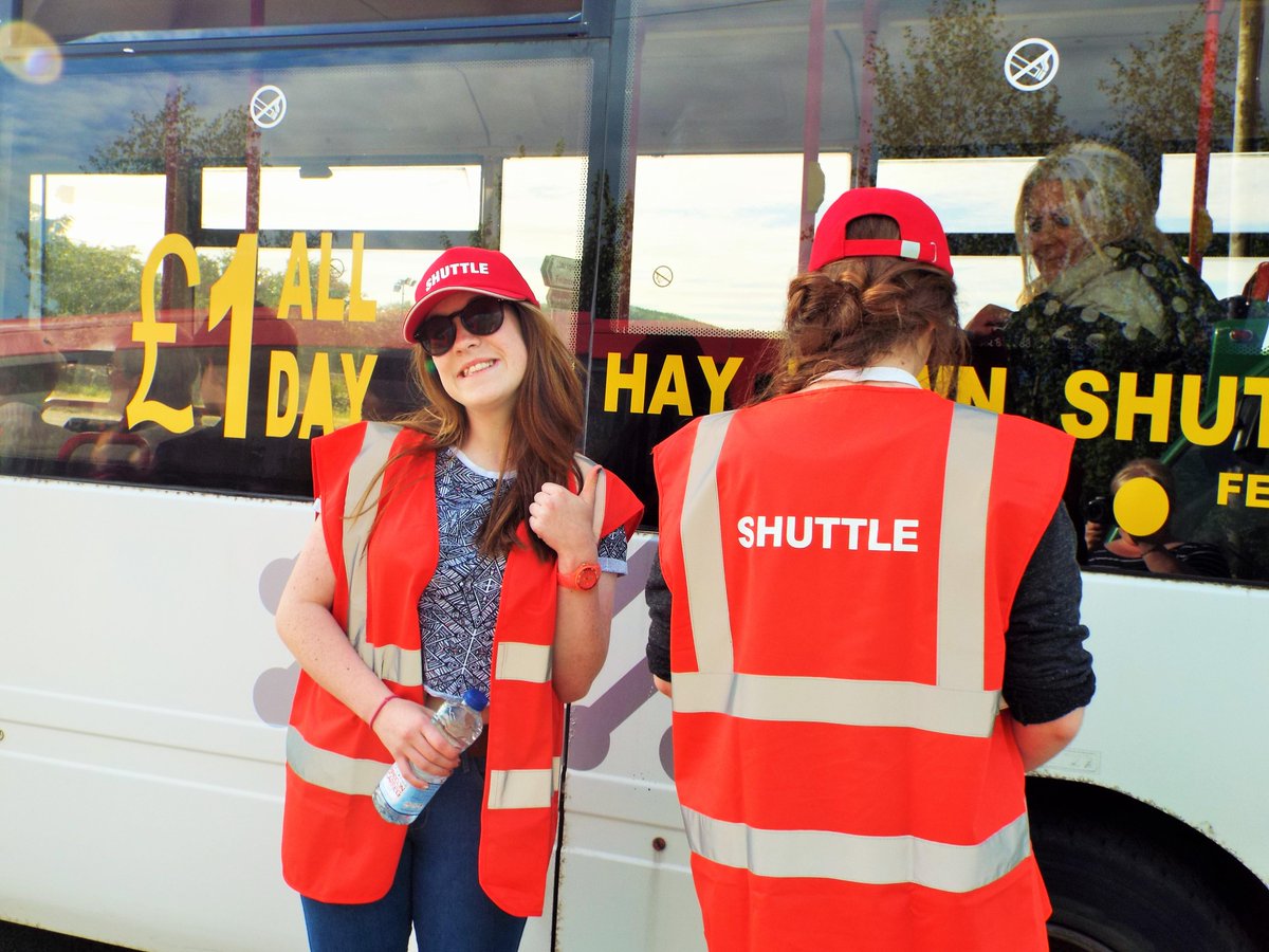 thehaywriters's tweet photo. Goodbye to the @hayfestival #hayfestival shuttle bus girls - you've directed 1000's onto buses. See you next year! :) http://t.co/2EzjgAwJOo