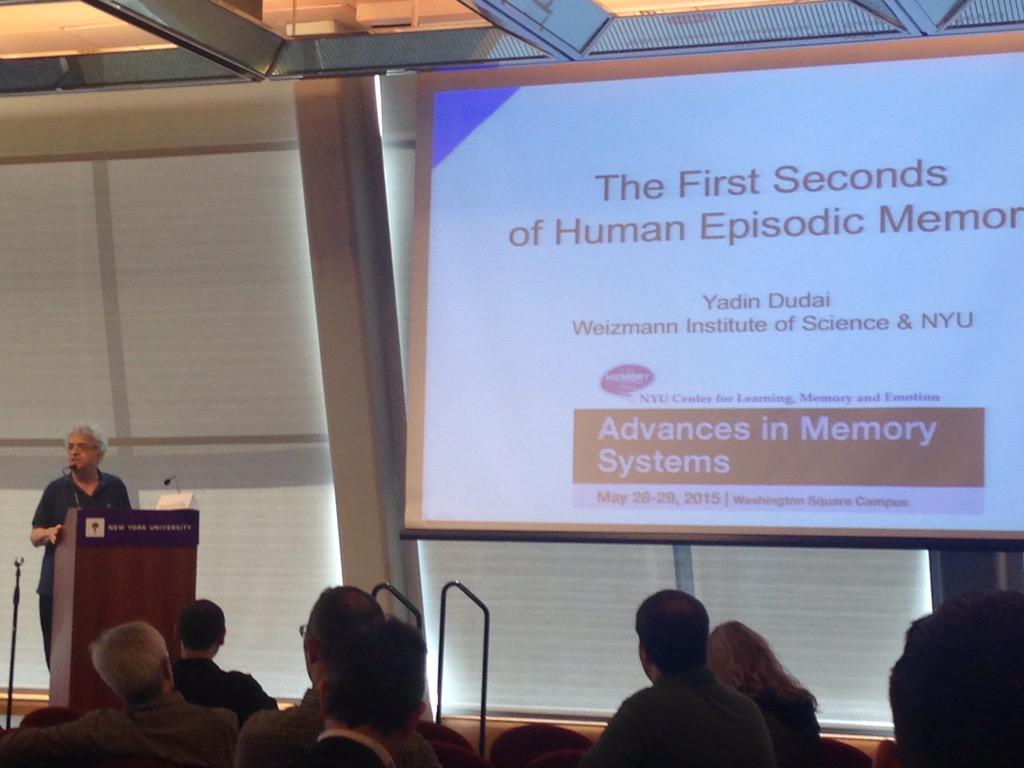 LeDouxScience's tweet image. @yadindudai from @WeizmannScience  is interested in the first second of #human #episodicMemory #AdvancesMemory