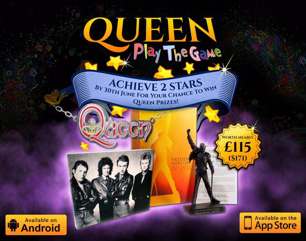 QueenWillRock's tweet image. Win amazing prizes! For your chance to win Download now! Apple bit.ly/QueenCompetiti… Android bit.ly/QueenCompetiti…