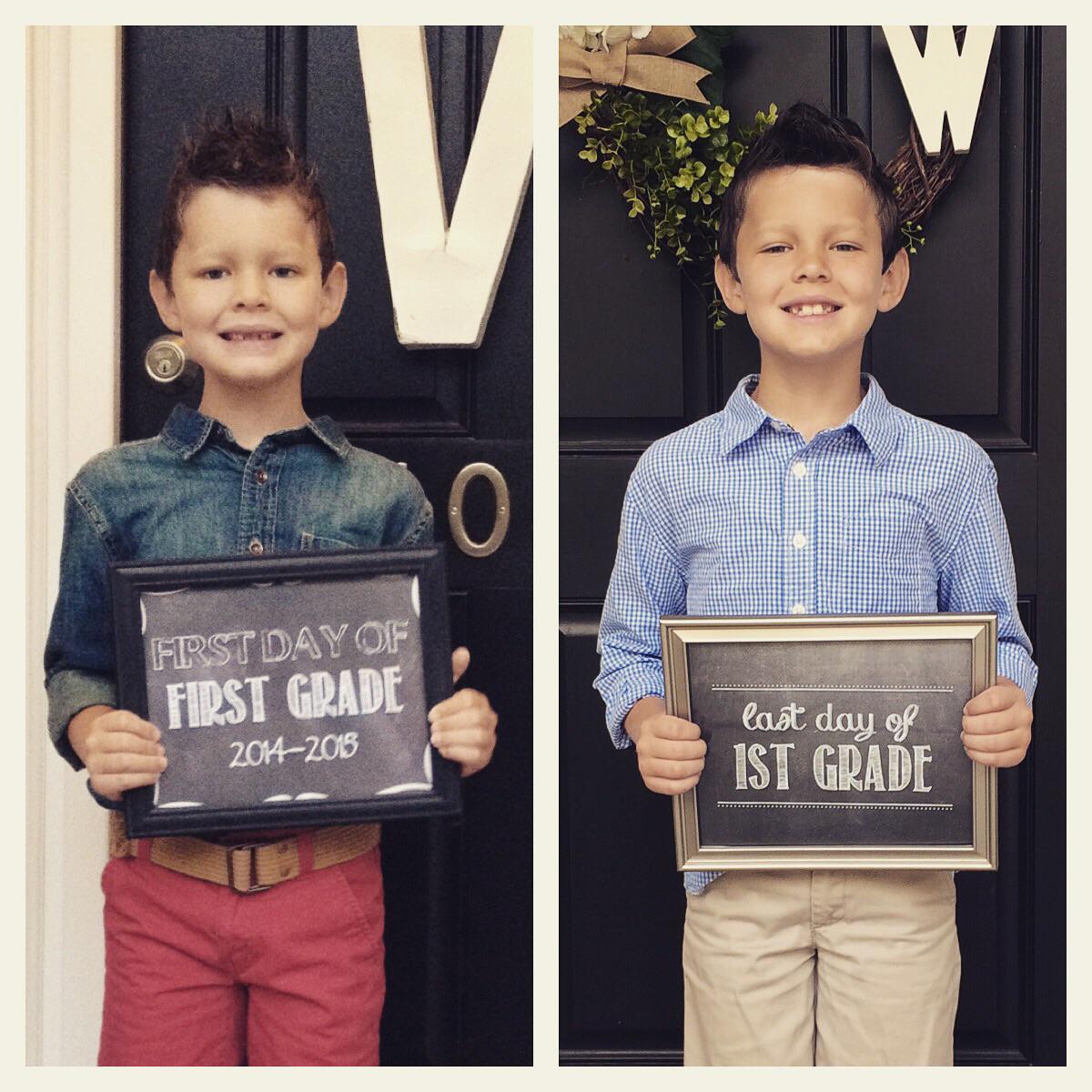 hollyewallace's tweet photo. First and last day of 1st grade! What a wonderful year it has been!! http://t.co/dQb5nYmXHS