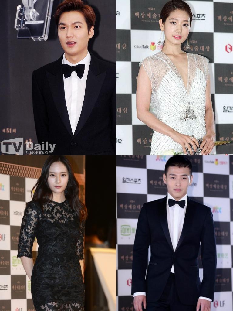 TheDramaKorea's tweet photo. 2. Reunian "The Heirs". Mulai dari duduk sebelahan, sampai naik panggung barengan. #BaeksangArtAwards2015 http://t.co/MEO8mtSnFt