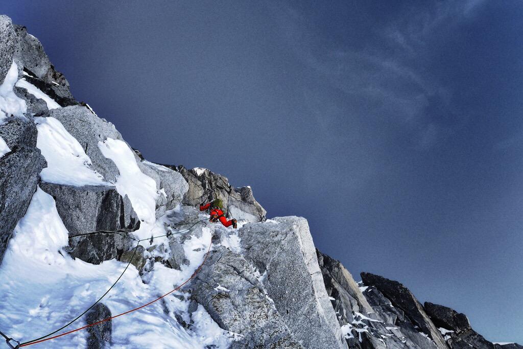 Arcteryx's tweet photo. RT @icespecter: Relaxed day #mixedclimbing with the family up in the #MontBlanc massif #Chamonix  http://t.co/tkawP4Z6FV