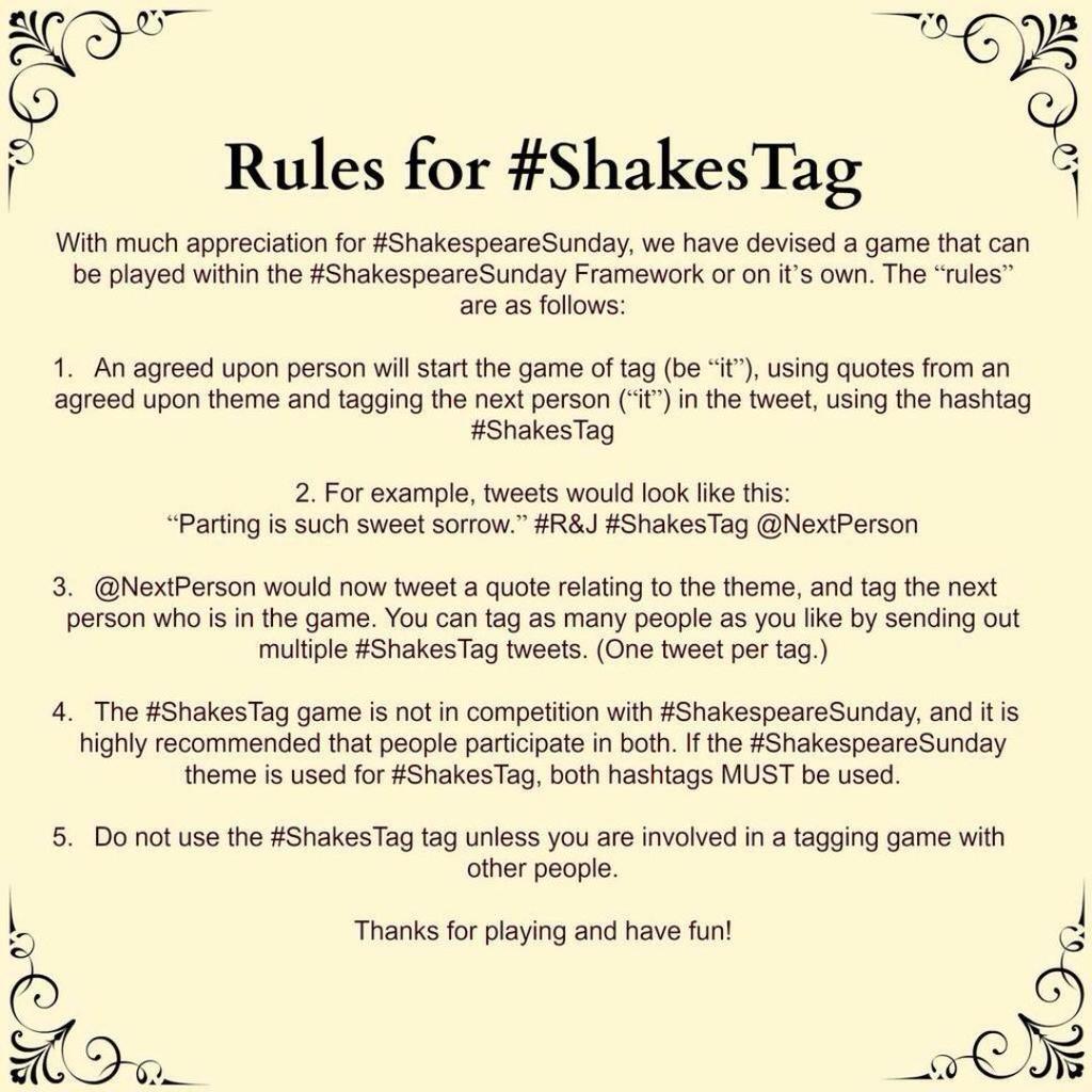Shakespeare Tag tweet media