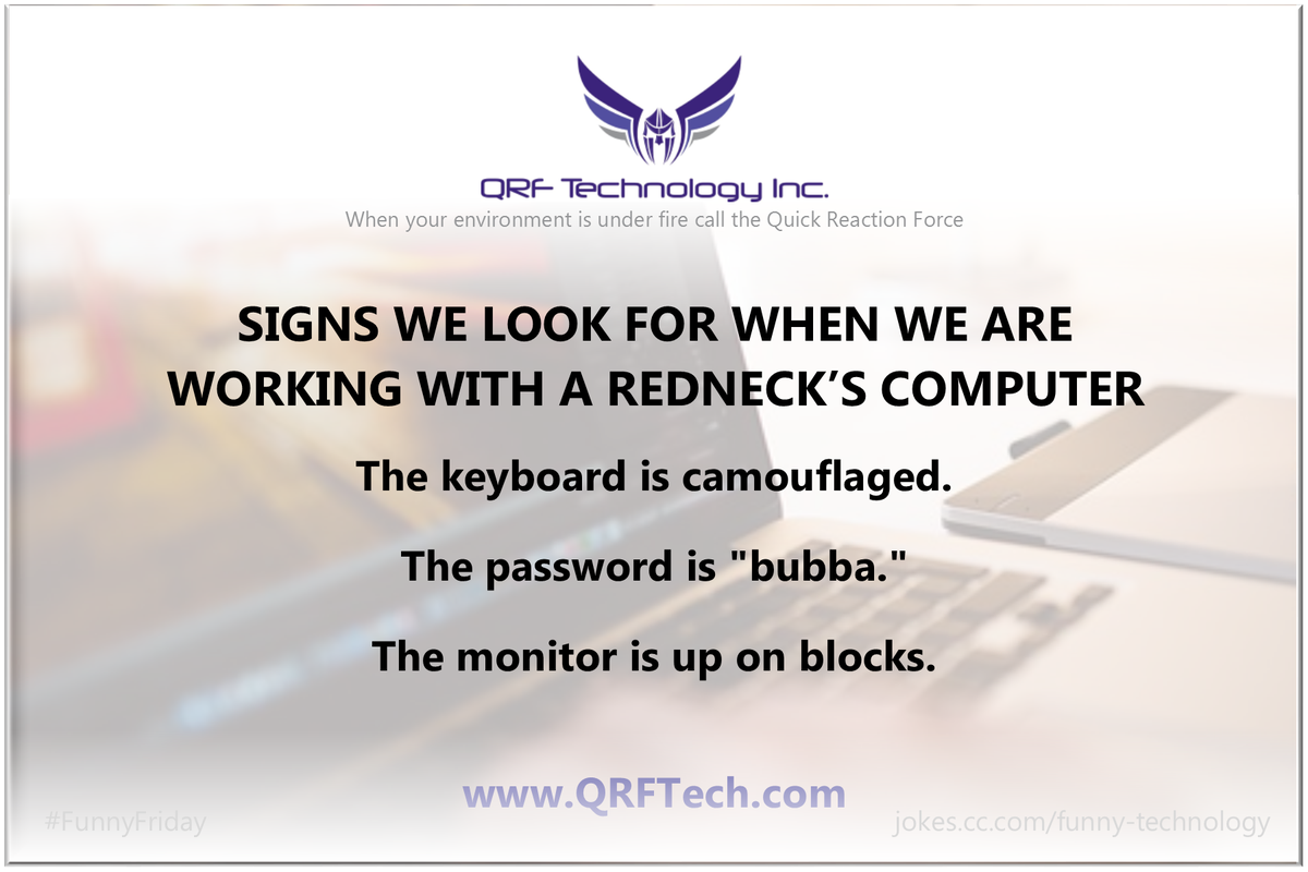 qrftech's tweet image. IT'S FRIDAY! Here is a problem-solving tip from QRF IT-911 services, just for you! #funnyfriday #techiehumor