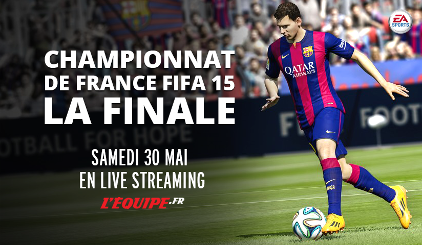 lequipe's tweet photo. Suivez l’#EASFC15, le championnat de France officiel  #FIFA15 en direct ! http://t.co/qwDanslLio http://t.co/GuqSxYK78p