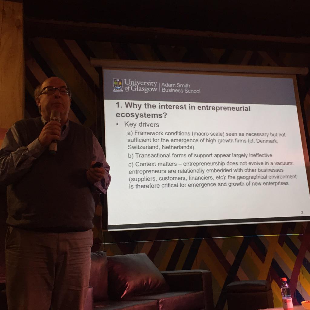 Colin Mason, experto en inversión angel y ecosistemas  a nivel mundial. #5STProdem <a href="/RoblesSusanaro/">Susana Garcia Robles</a> <a href="/sylchebi/">Sylvia Chebi</a>