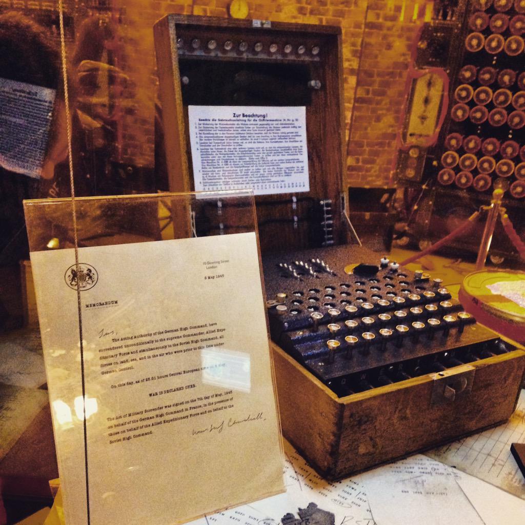 Ben_Searle's tweet photo. Enigma machine @ Bletchley Park. http://t.co/FgFOauVzAb