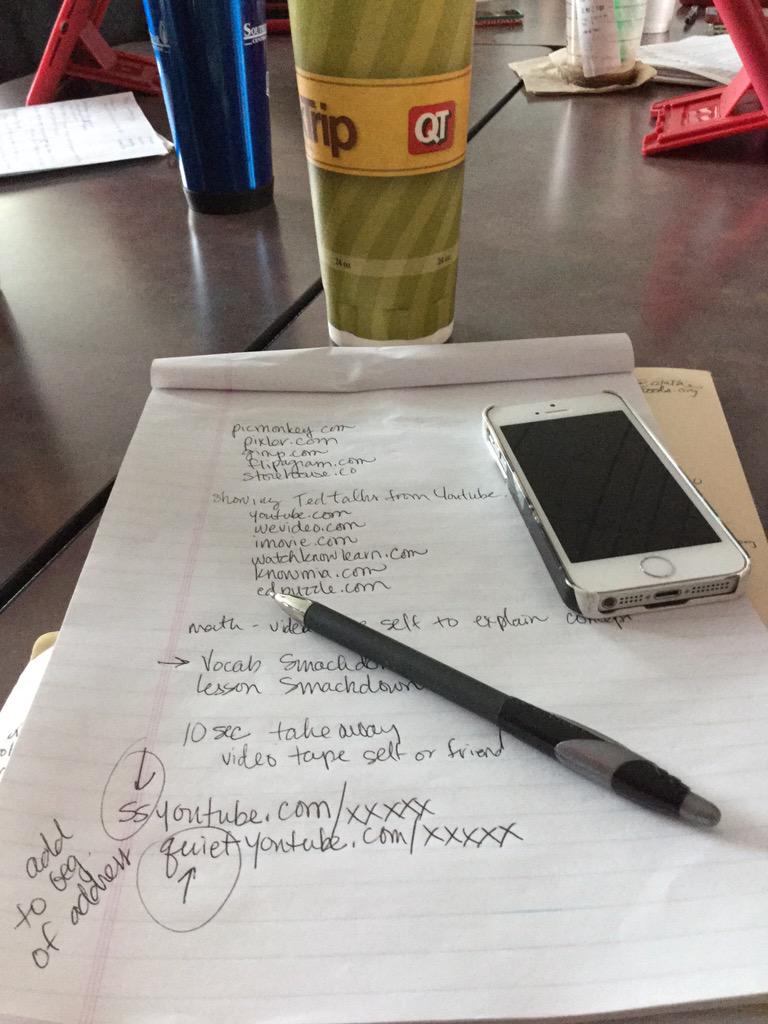 _PattySchroeder's tweet image. @opsedtech So many ideas! #brainoverloadinagoodway #OPSEdTech #1of3pagesofnotes @lastbackpack