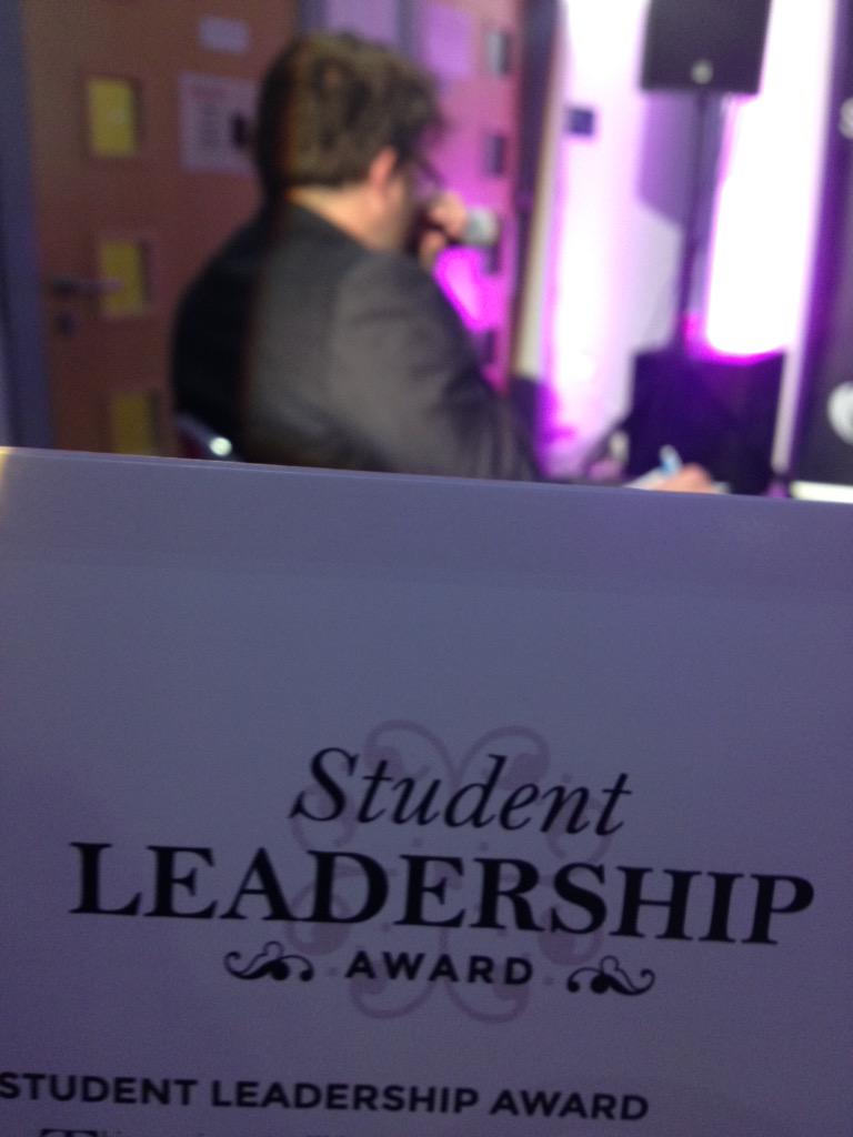 Student leadership award.... #HudSuAwards