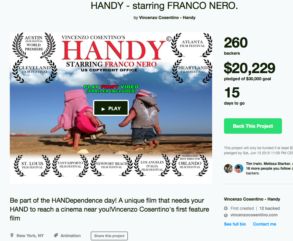 Last 10.000 dollars, give us a "hand"
Ultimi 10.000, dateci una "mano" - link: kck.st/1DvMrJU
Retweet? :)