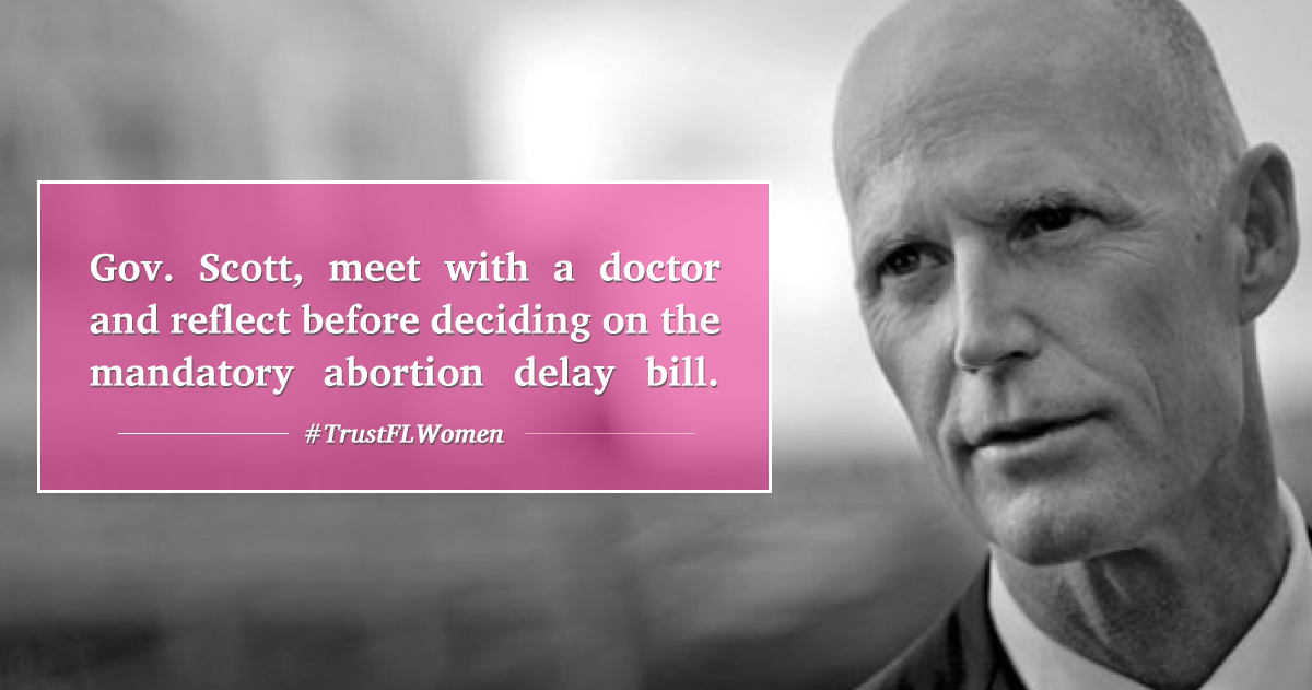 PPFLAction's tweet photo. Our letter to @FLGovScott: meet with a doctor, reflect for 24 hrs before making #HB633 law. http://t.co/udpUxsoqL6 http://t.co/kb5RnpliFR