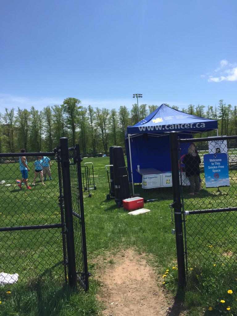 WipeOutCancerNS's tweet photo. Course construction underway! Come out to wanderers ground next to Citadel @ 4 to support WipeOut Cancer🎉 @CitadelHS http://t.co/GTPe23SC7g